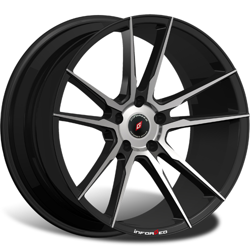 IFG24 Mag Alloy Wheels Black Machine Face + Black Clear Coating