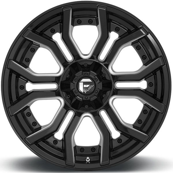 Fuel Rage D711 Gloss Black Milled