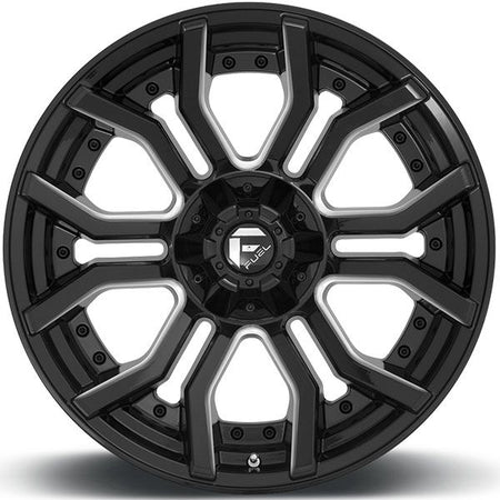 Fuel Rage D711 Gloss Black Milled