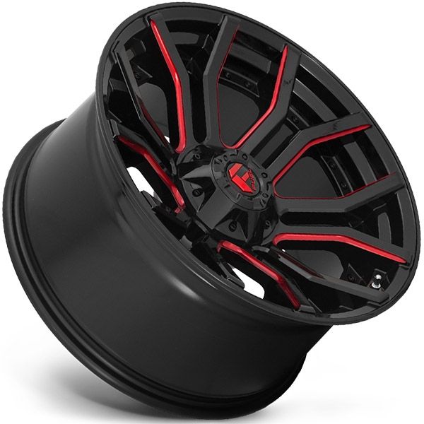 Fuel Rage D712 Gloss Black w/candy red