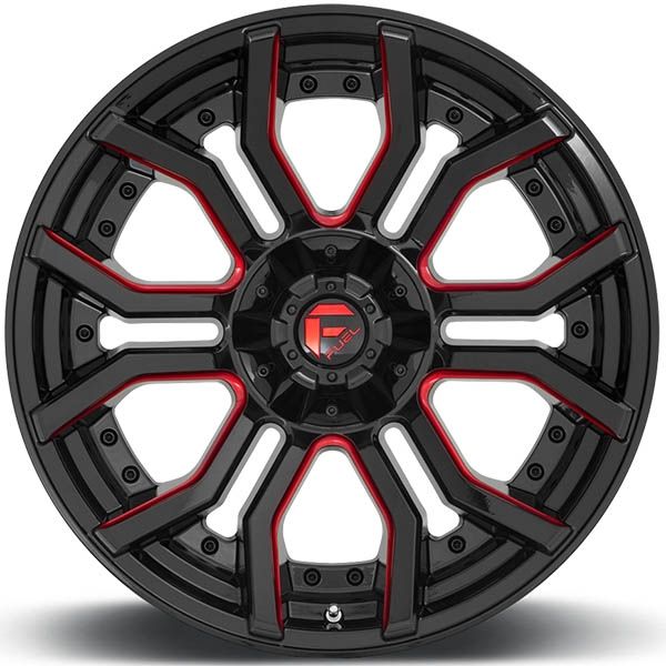 Fuel Rage D712 Gloss Black w/candy red