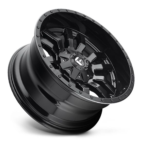 Fuel Sledge D596 Matte Black w/gloss black lip