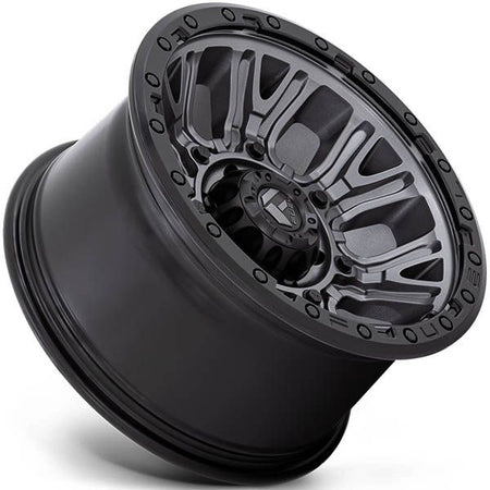 Fuel Traction D825 Matte Gunmetal w/black ring
