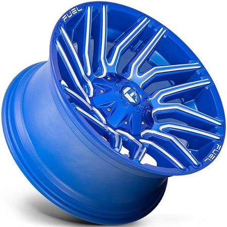Fuel Typhoon D774 Anodized Blue Milled