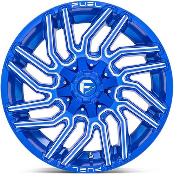 Fuel Typhoon D774 Anodized Blue Milled